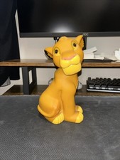 Disney the Lion King Simba Vinyl Child's Coin Piggy Bank Missing Stopper