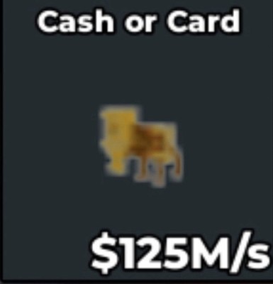  GOLDEN CASH ORE CARD  125M/SEC STEAL A BRAINROT REALLY CHEAP