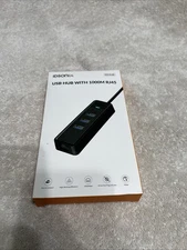 1000Mbps Ethernet Splitter Adapter RJ-45 Cable LAN Network Internet USB C HUB