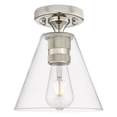 Innovations Crown Point 1Lt 8'' Berkshire Flush Mount, PN/CL - 434-1F-PN-GBC-82