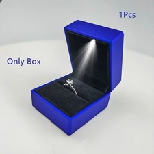 Luxury LED Light Ring Box Jewelry Case for Engagement Wedding Valentine Gift Box