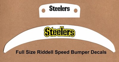 NOS Pittsburgh Steelers Riddell Speed Team Name Bumper Decals - 20mil