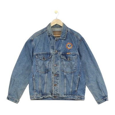 Vintage Wrangler Jeansjacke Herren Größe L Blau Trucker Made In Portugal