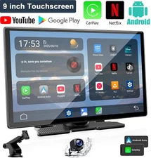 9''Carplay Screen for Car with YouTube/Netflix 3-in-1 Wireless Apple CarPlay GPS
