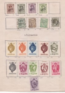 LUXEMBOURG , LIECHTENSTEN^ x19  hinged and used  CLASSICS      hcv  @dco3418lux