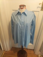 Mens Ciro Citterio Size 16.5" Collar Blue Long Sleeved Shirt Marked Collar 