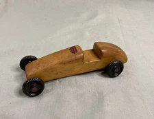 Vintage 1960's Boy Scout Pinewood Derby Racing Car - 7" Long- Wood