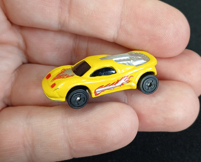 Vintage Micro Hot Wheels Yellow Speed Blaster Car 2002