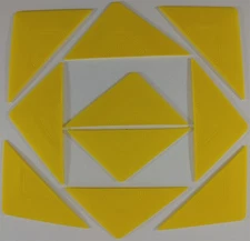 Lot of 10 Yellow Tri-Edge Window Film Tint Installation Tool