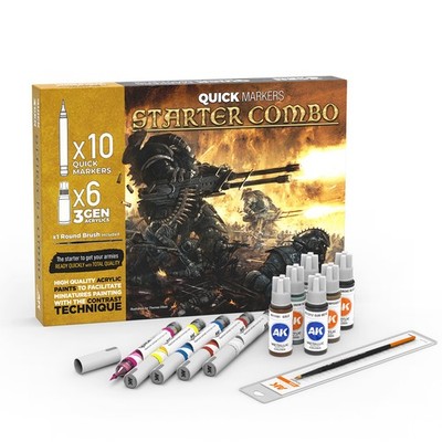 AK INTERACTIVE AKMQ111 STARTER COMBO QUICK MARKERS + 3GEN SET (10+6)