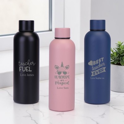 Personalisierte doppelwandige isolierte Trinkflasche Lehrer Geschenk Designs 500 ml