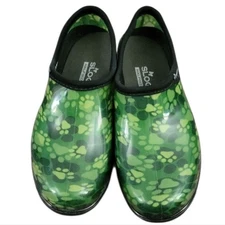 Sloggers Womens Green Paw Print Rain/Garden Shoes