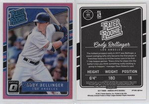 2017 Panini Donruss Optic Rated Rookies Pink Prizm Cody Bellinger #65 Rookie RC