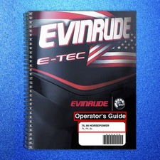 EVINRUDE E-TEC 75 90 Horsepower PL PX SL Owners Manual - WIRE BOUND - COVERS