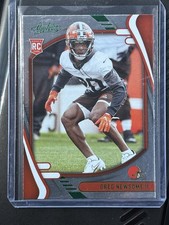 2021 Absolute Green Greg Newsome II #198 Cleveland Browns Parallel Rookie Card