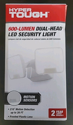 Hyper Tough Battery-Operated 600 Lumen Dual Head LED Security Light 