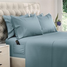 DREAMCARE Queen Sheet Set 6 pcs - Extra Deep, 18 - Mineral Blue