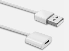 Flexible Charging Adapter Cable for Apple Pencil Male to Female 3 Feet, White