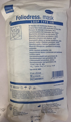 Hartmann Foliodress Mask Loop Type IIR 10 Stk