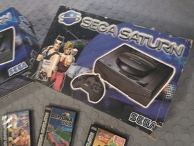 Sega Saturn Games Console, Sega Rally, Tomb raider, Virtua fighter, C&C, Daytona
