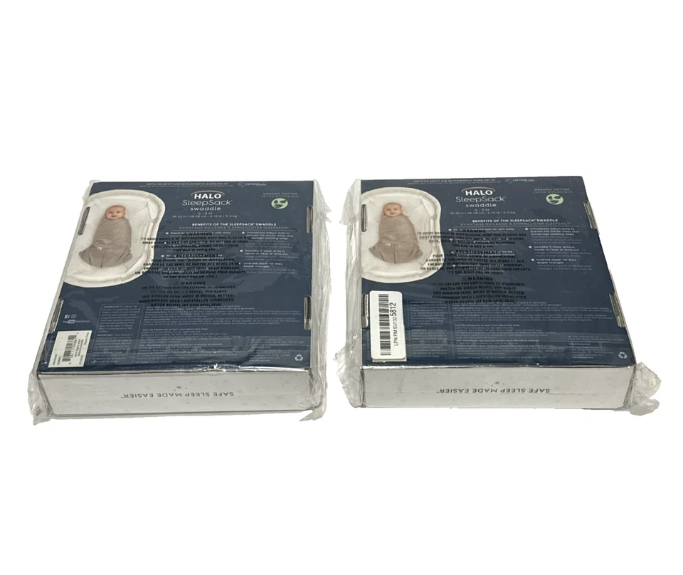 (2) Halo Sleepsack Swaddle Gift Box for 0-3 Mo. 3 Way Adjustable Grey New - Image 4 of 4