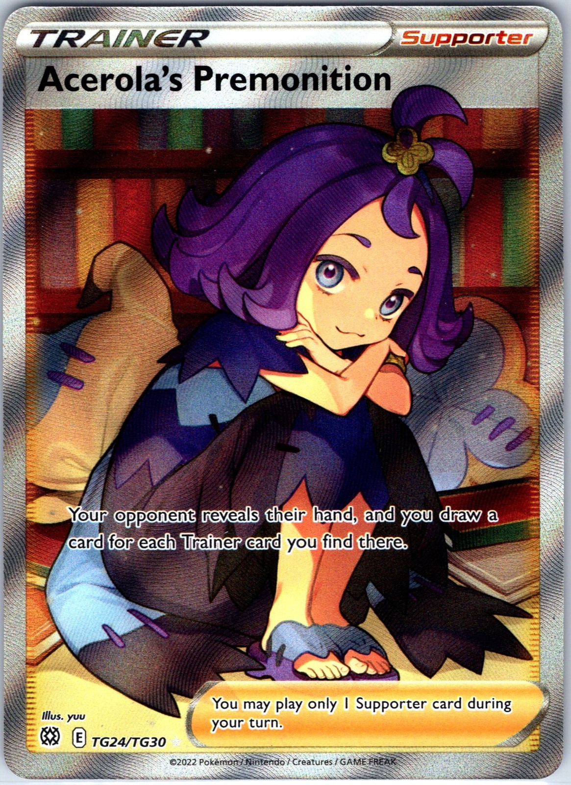 Acerola's Premonition TG24/TG30 Swsh09: Brilliant Stars Trainer Gallery Holo NM