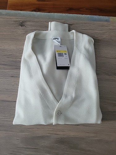 Nike SB Skate Unisex Cardigan V Neck Button Down Sz Small Bone White MSRP $140