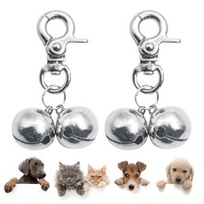 Bells for Dog Collars - 2 Pack Pet Hanging Ring Bell Accessories for Dog  Ca...
