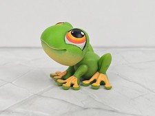 Littlest Pet Shop #264 Green Frog Orange Eyes LPS Hasbro