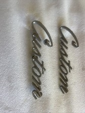 68-72 1968-1972 Ford Truck Custom Script Bed Emblems Pair Oem 7 68-72 1968-1972 Ford Truck Custom Script Bed Emblems Pair Oem 7