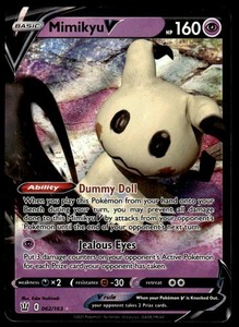 Pokemon TCG SWSH05: Battle Styles #062/163 Mimikyu V NM