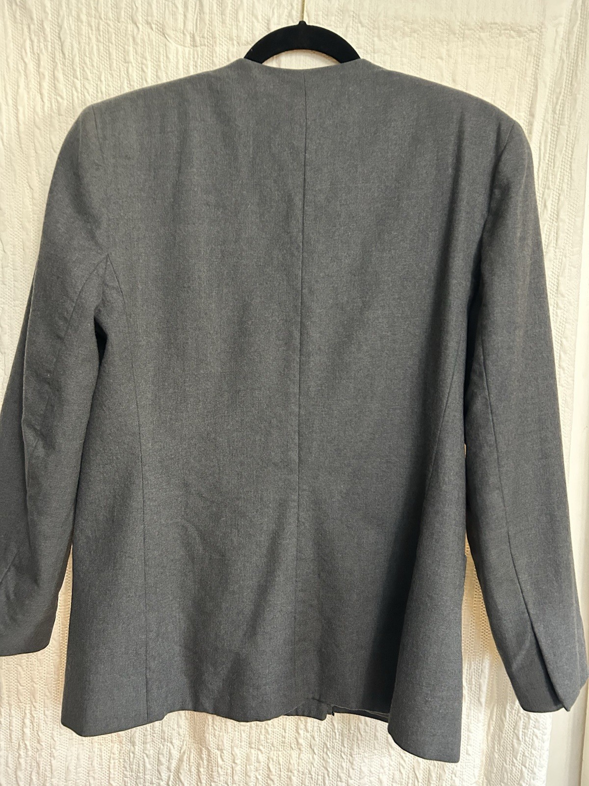 Christian Dior Authentic Solid Gray 100% Wool Lon… - image 6
