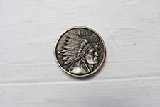 Savage Arms Co Indian Head Round Metal Belt Buckle Made in USA