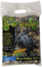 Exo Terra Natural Pebbles for Turtles 10 Pound Bag Large Brown Gray Riverbed