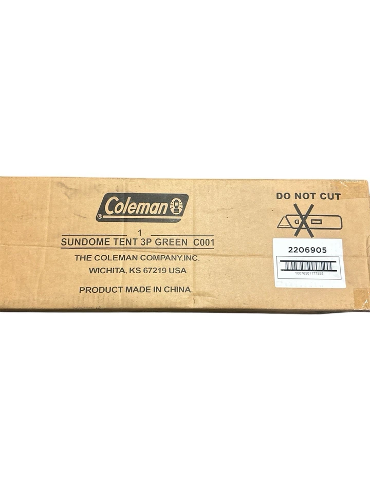 Barraca Coleman Sundome 3 pessoas verde fácil configuração WeatherTec impermeável - Imagem 2 de 4