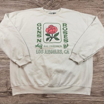 Guns N Roses Bad Obsession / Retro Crewneck Sweatshirt Adult Size Large