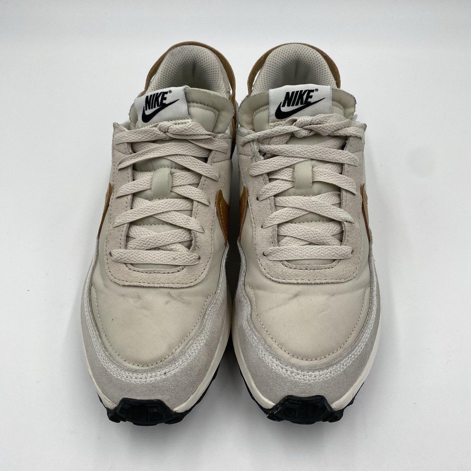 Nike Waffle Debut Womens 8 Running Sneakers Light Orewood Brown Gold FD0555-100 thumbnail 2