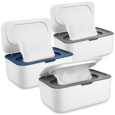 3 Pieces Baby Wipes Dispenser Baby Wipe Holder Container Case with Sealing Desig