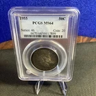 1955 Franklin Half Dollar PCGS MS64 50C Silver Philadelphia Uncirculated Toned
