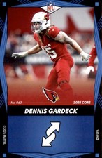 2025 Uno Elite Core Dennis Gardeck Arizona Cardinals #063 Blue