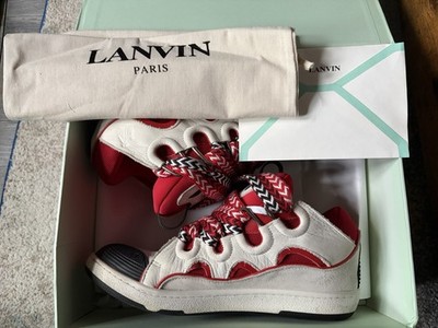 Lanvin Curb Sneaker Red Black White Size 46 | eBay