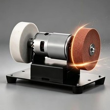 Elektroschleifer mit 2 R&auml;dern Elektro Tischschleifer Schleifmaschine verstellbar