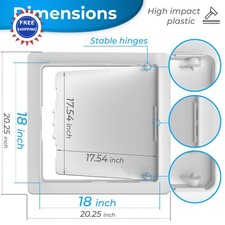 Panel 18 x inch Access Drywall Hole Cover Door Plumbing Heavy Durable Plastic