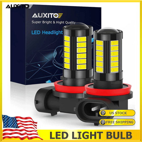 2Pcs LED Fog/Driving Bulbs H8 H16 H11 Fog White Light 6000K High Power Lamp New - Picture 1 of 7