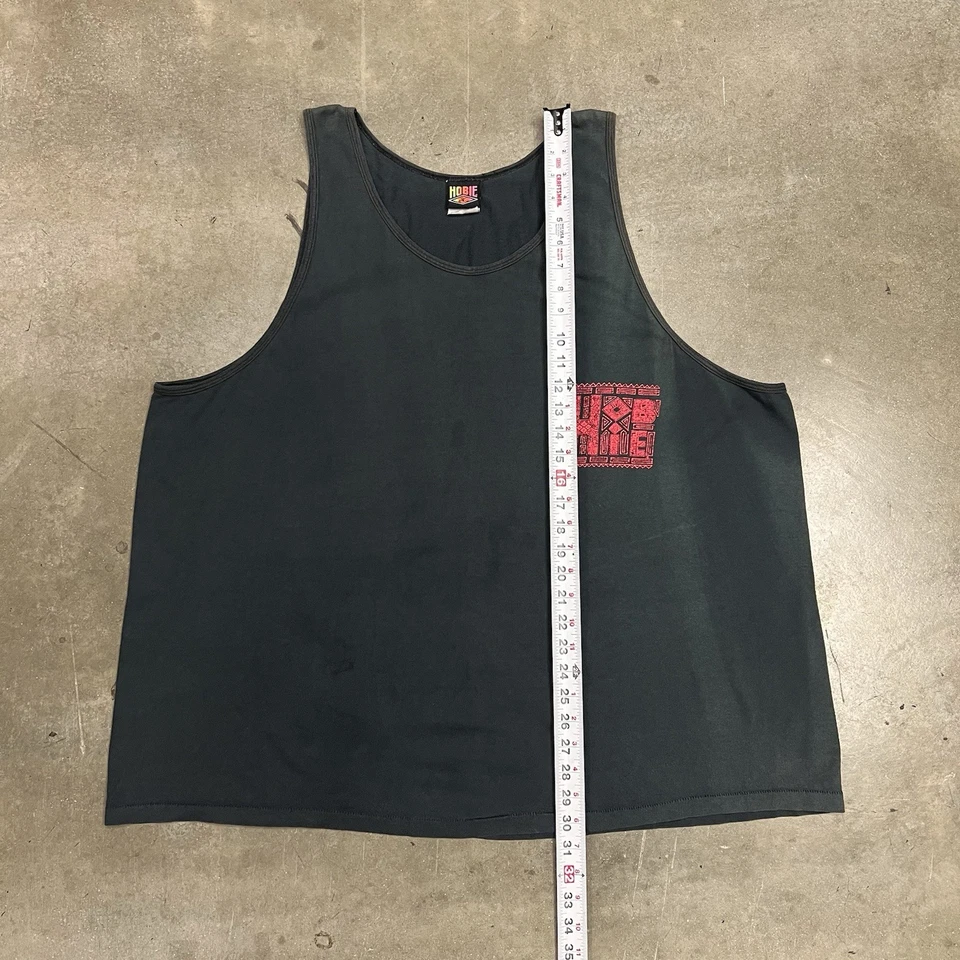 Camisa Hobie Vintage Para Hombres XXL Negra Surf Camiseta sin Mangas Hawaiana Gráfico Retro Años 90 Foto 3 de 4