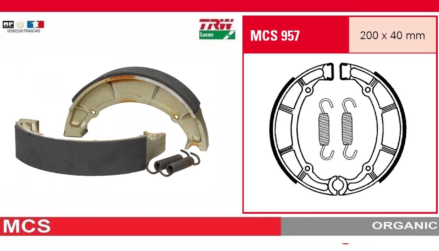 Machoires de frein YAMAHA XV 1000 performantes pour un freinage au tambour stable et endurant