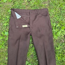 Vintage 70s Wrangler Sta-Prest Retro Western Pants Talon Zip USA Made 38