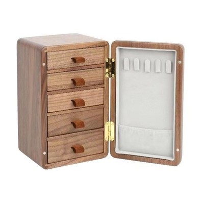 Elegant Storage Organizer for Women 5Drawers Jewelry Organizer Necklace Box
