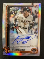 2025 Topps Chrome Update Christian Koss Auto Refractor /499 #AC-CK RC Giants
