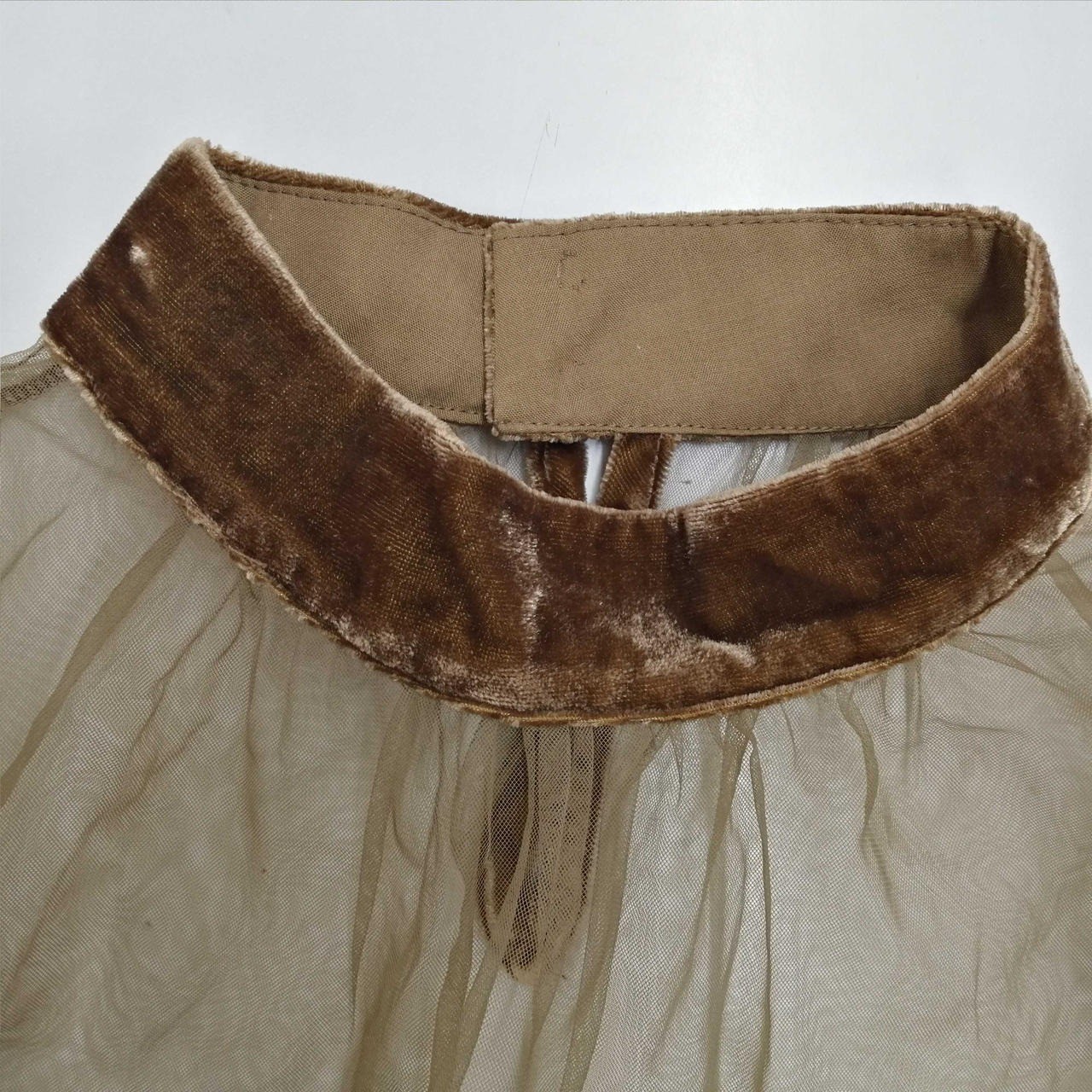 AMERI Sheer Blouse Size F Brown Used - image 8